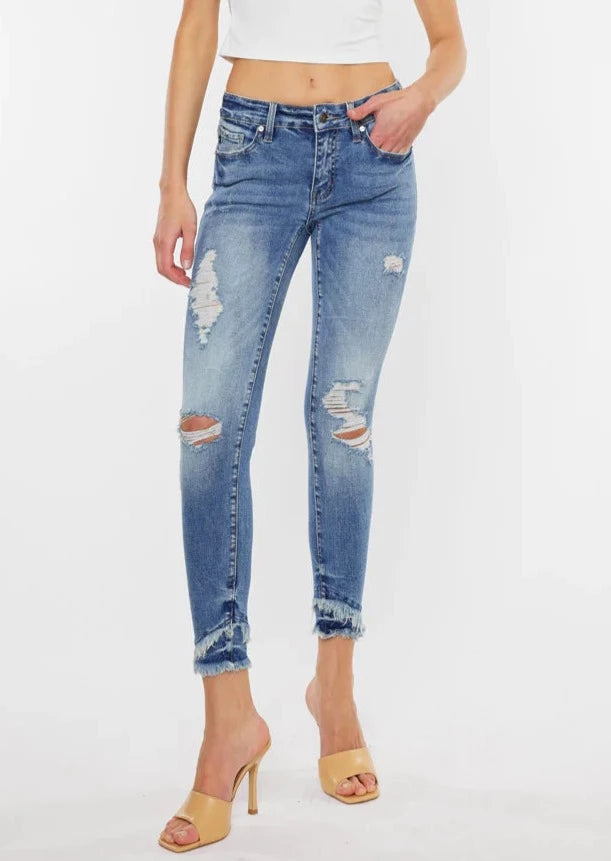 Kancan Nala Mid Rise Jean (Mid Wash)