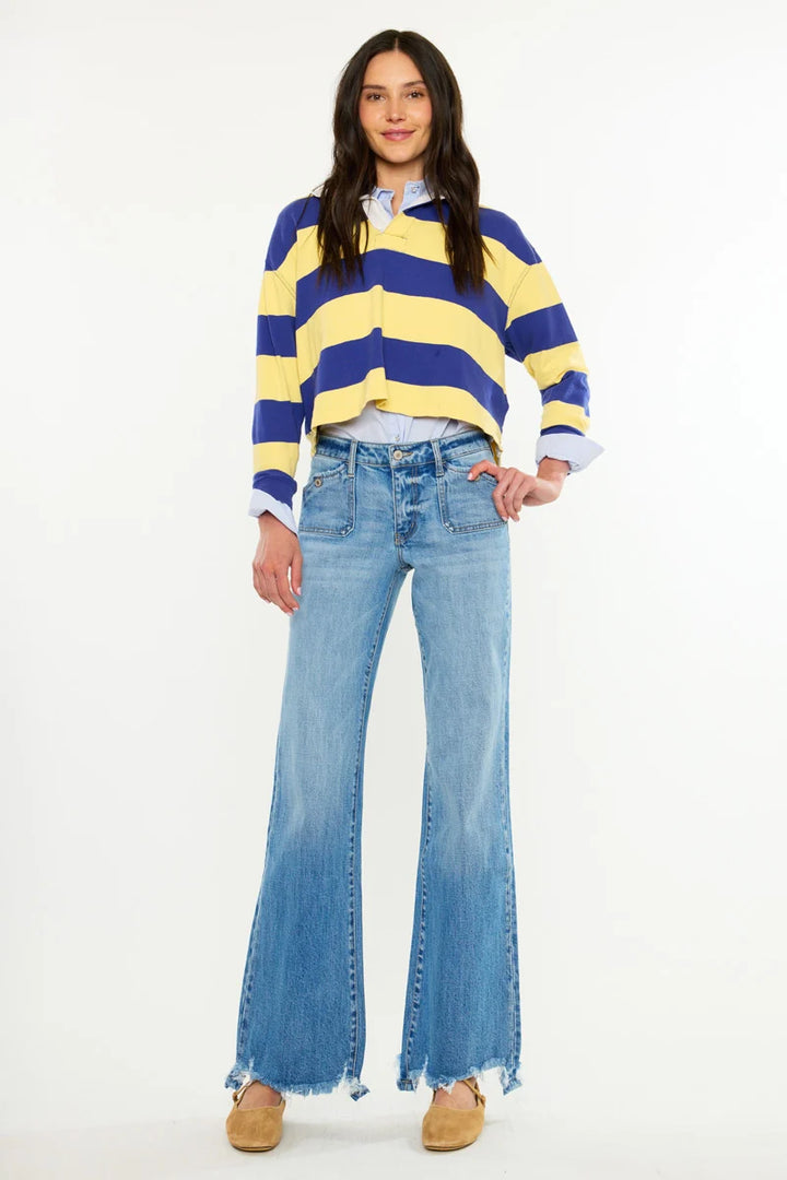 Kancan Amiri Mid Rise Flare Jean