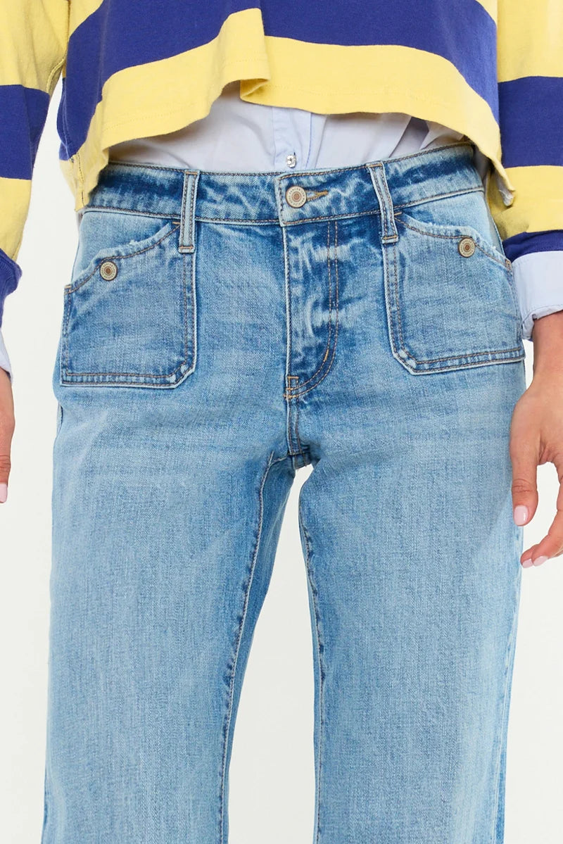 Kancan Amiri Mid Rise Flare Jean