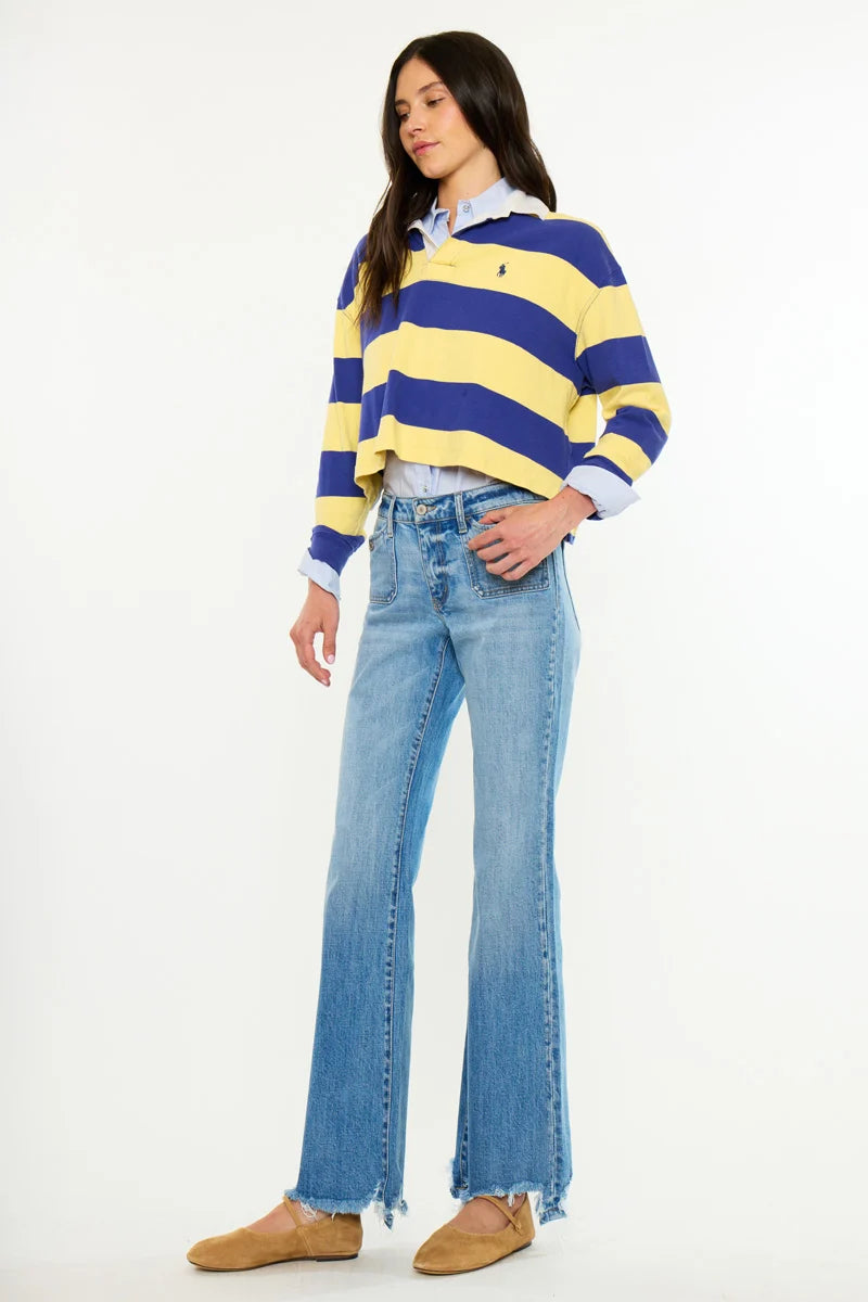 Kancan Amiri Mid Rise Flare Jean