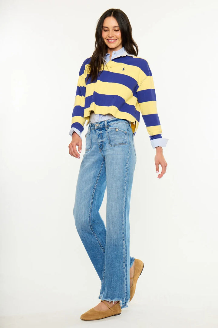 Kancan Amiri Mid Rise Flare Jean