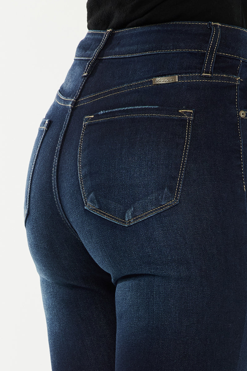 Kancan Kayla Button Skinny Jean (Dark Wash)