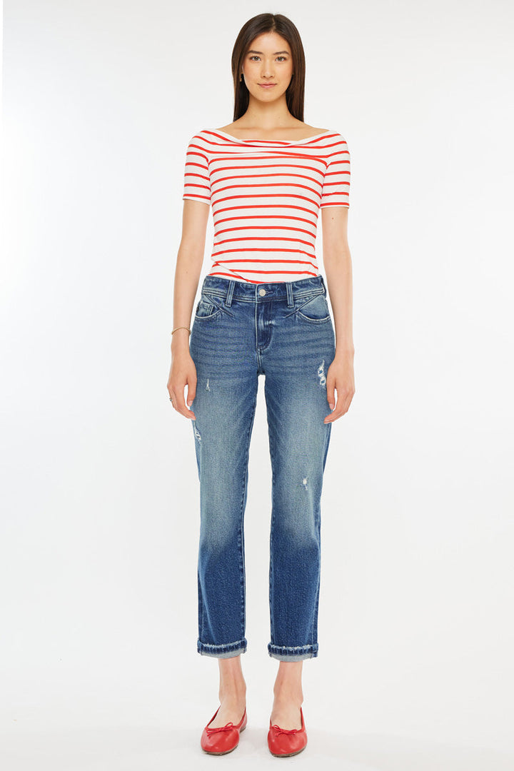 Kancan Evelin Crop Straight Leg Jean