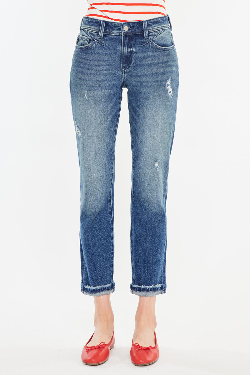 Kancan Evelin Crop Straight Leg Jean