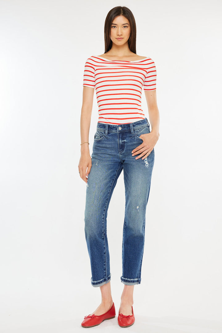 Kancan Evelin Crop Straight Leg Jean