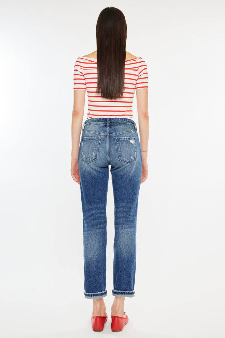 Kancan Evelin Crop Straight Leg Jean