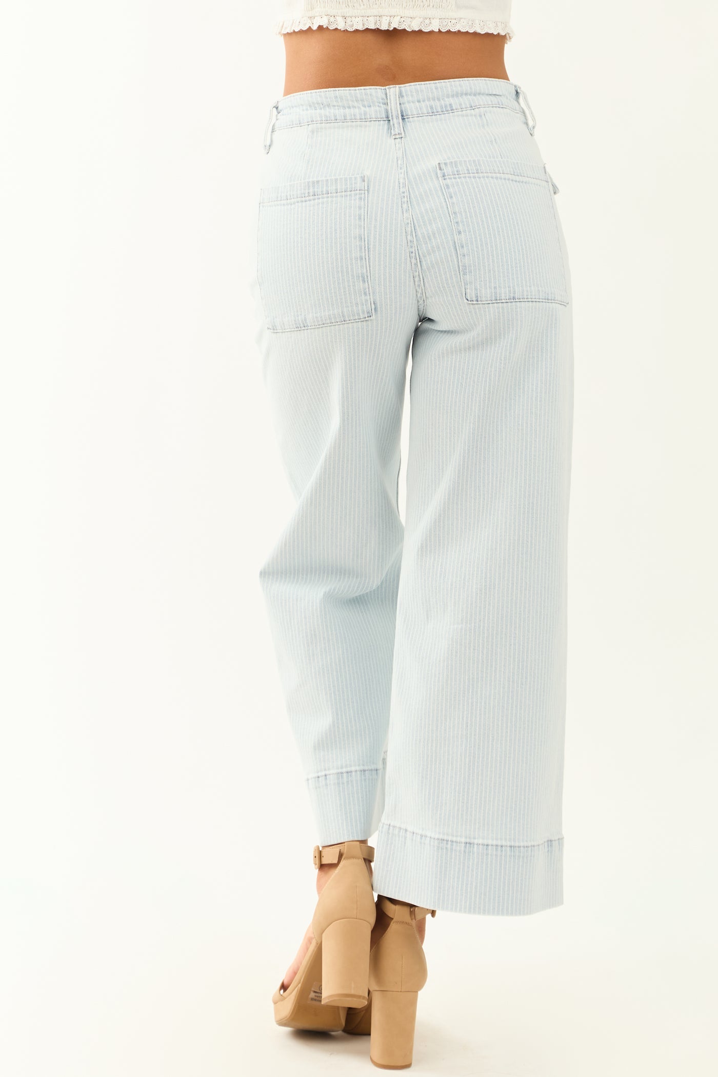 Kancan Pinstripe Wide Leg Jean – Vibe Apparel