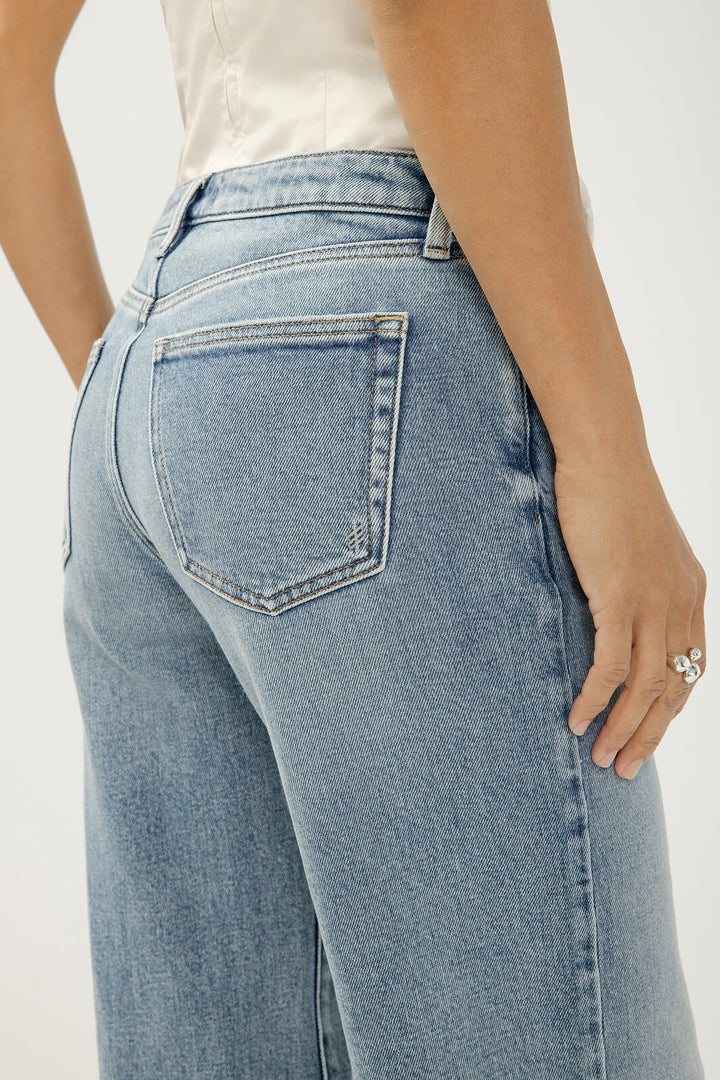 Silver Low Loose Straight Leg Jean