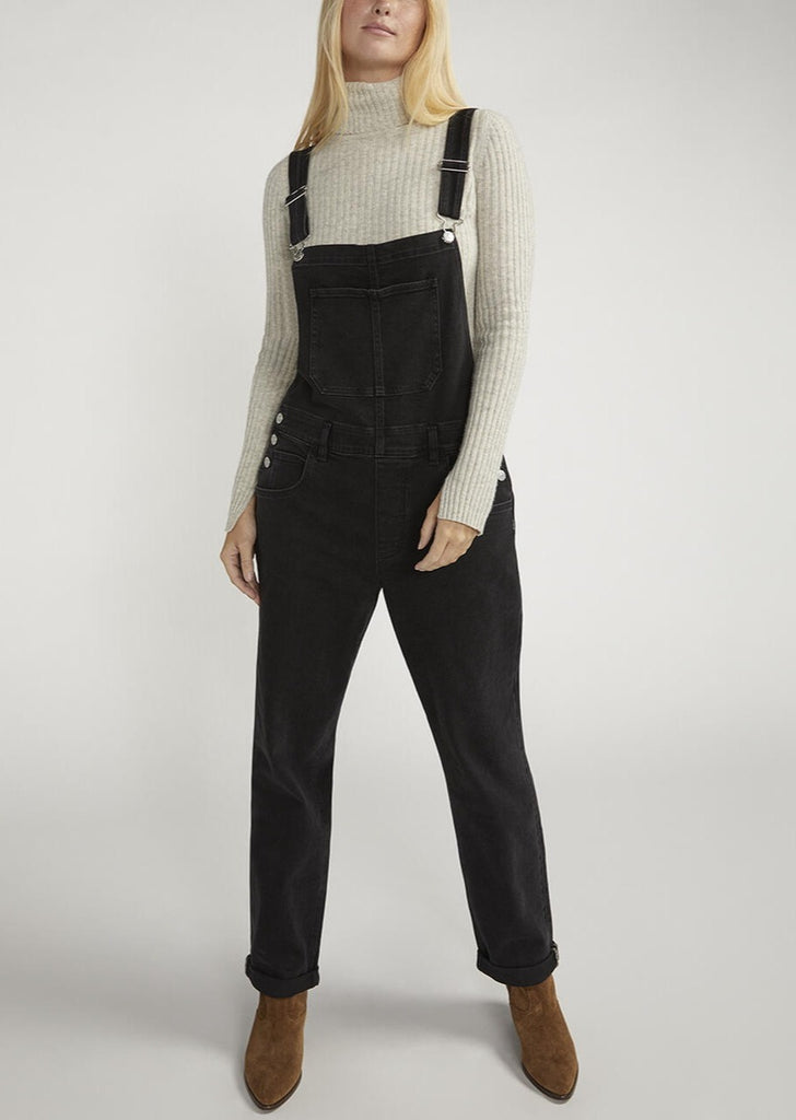 Silver Baggy Straight Leg Overall (Black Denim) – Vibe Apparel