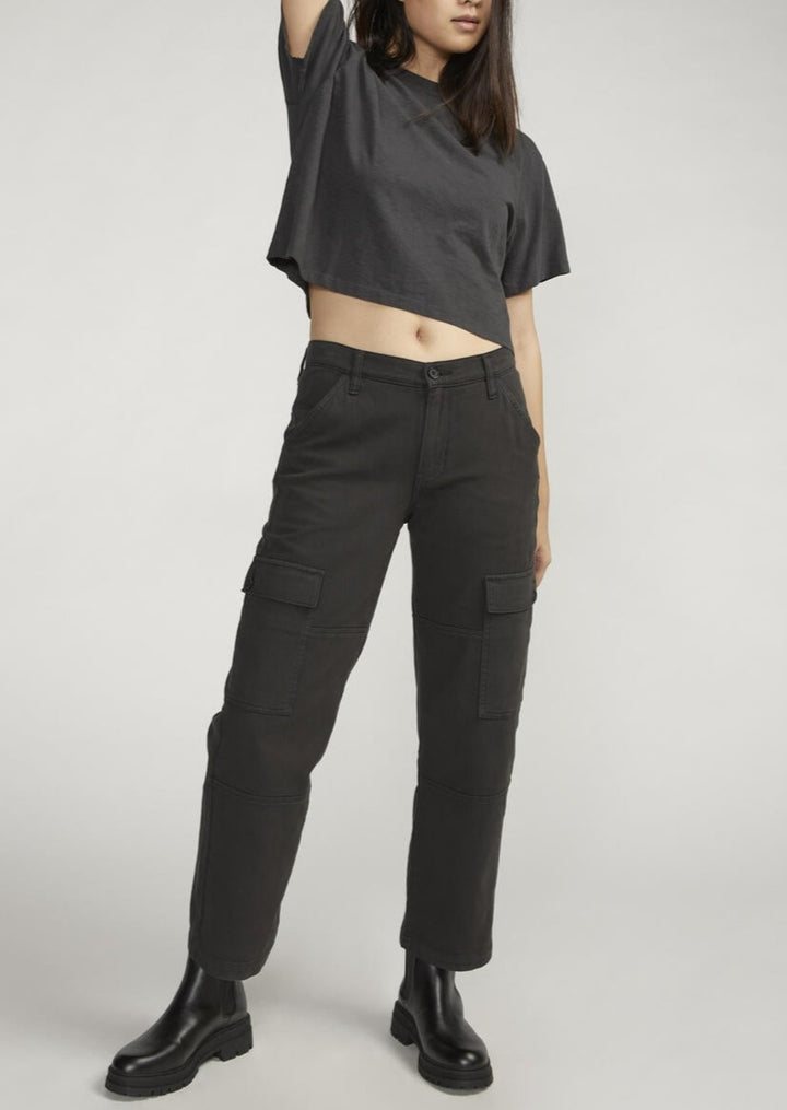 Silver Relaxed Cargo Pant
