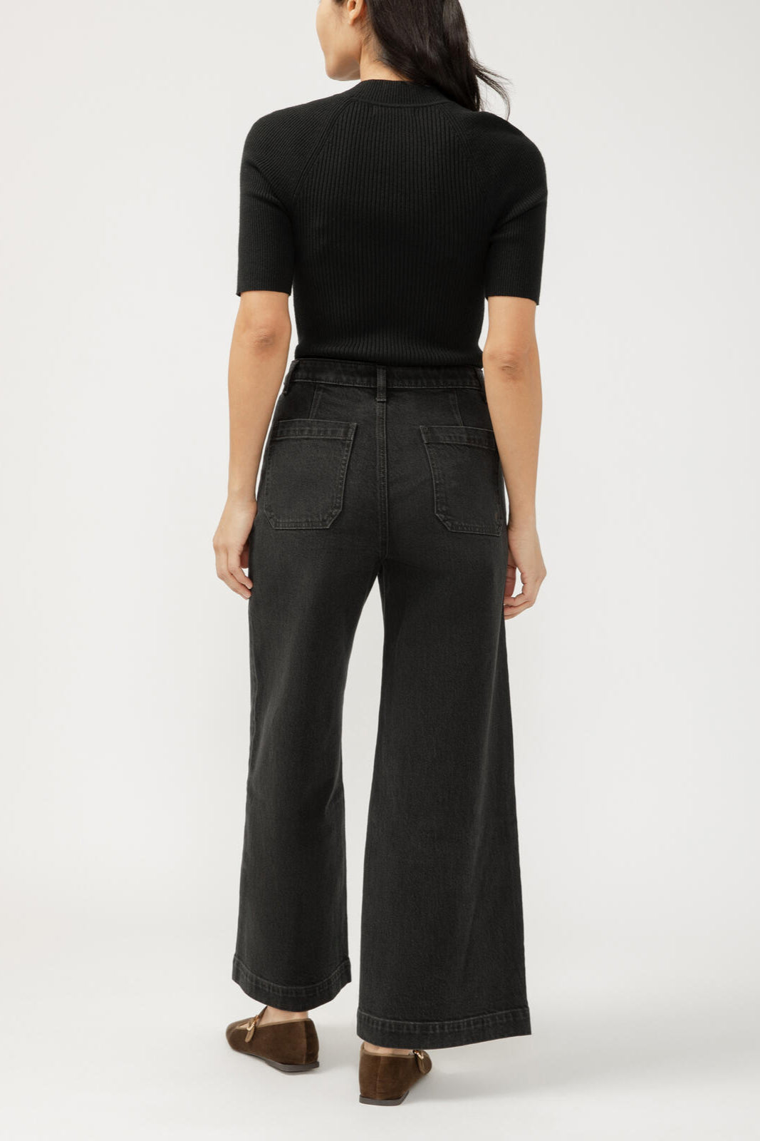 Silver Vintage Ankle Wide Leg Jean