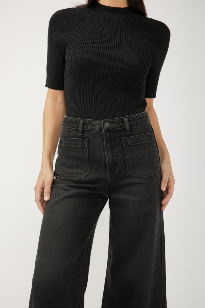 Silver Vintage Ankle Wide Leg Jean
