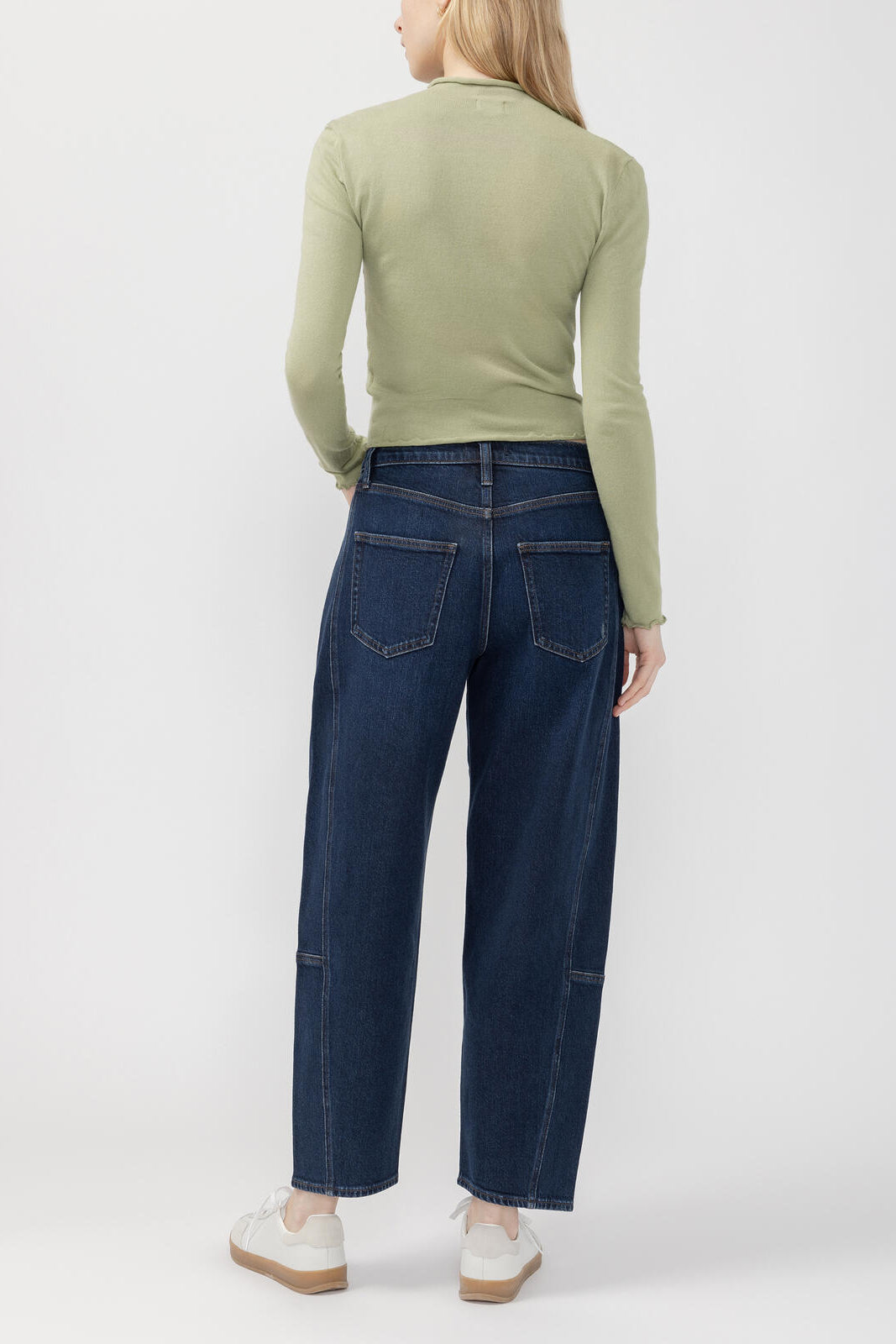 Silver Slim Barrel Leg Jean