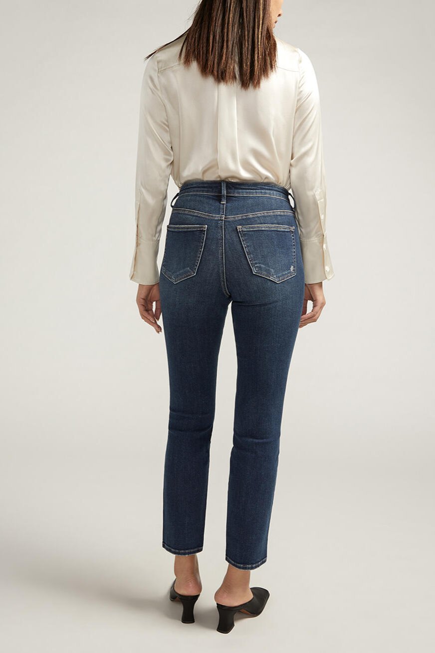 Silver Isbister High Rise Straight Jean