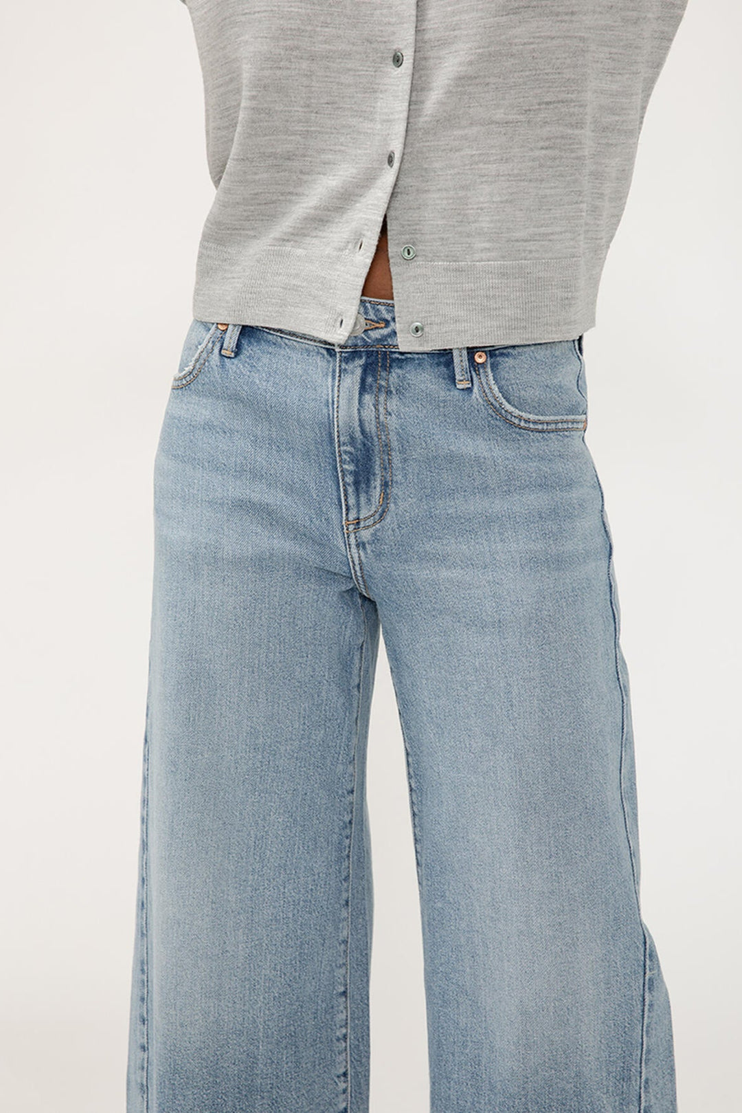 Silver Isbister High Rise Wide Leg Jean