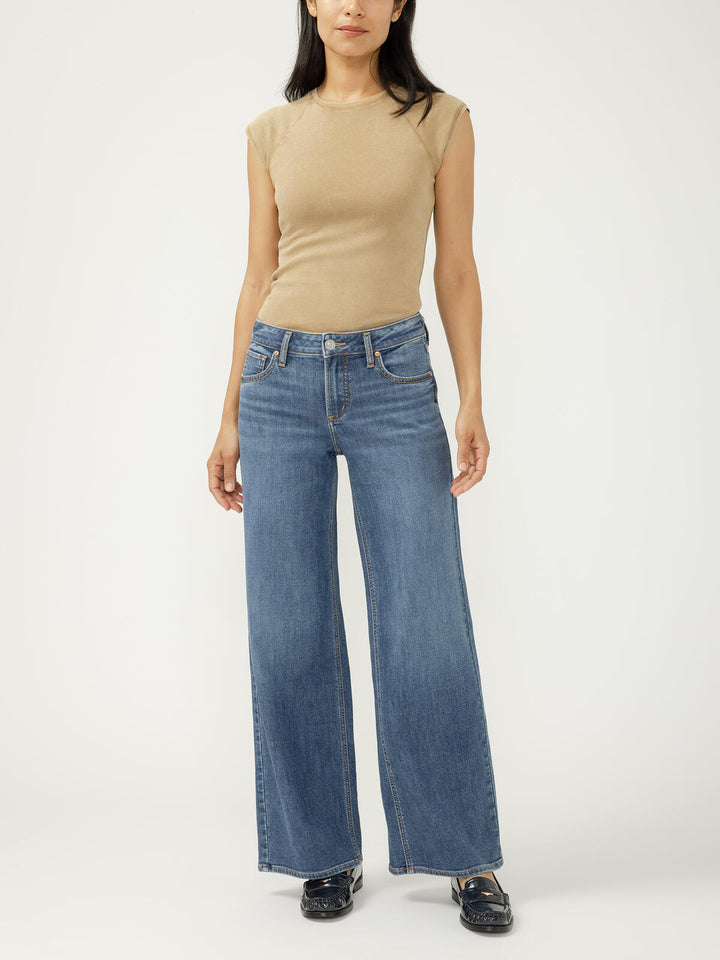 Silver Suki Mid Rise Knit Flex Jean -31"