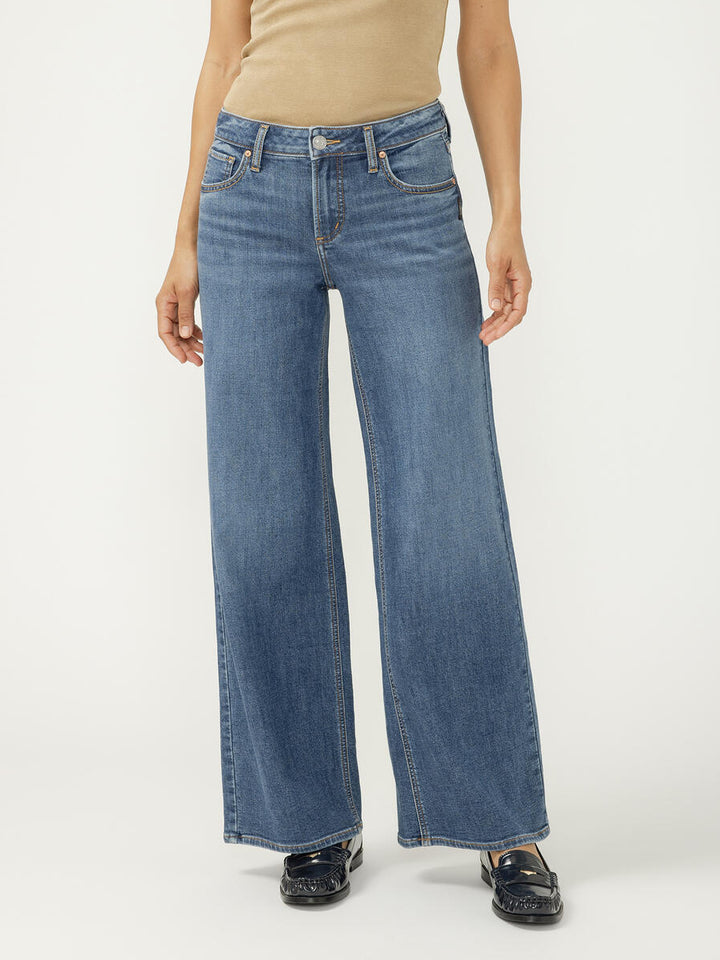 Silver Suki Mid Rise Knit Flex Jean -33"