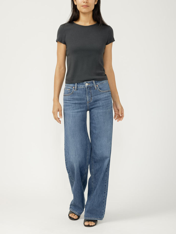 Silver Suki Mid Rise Knit Flex Jean -31"