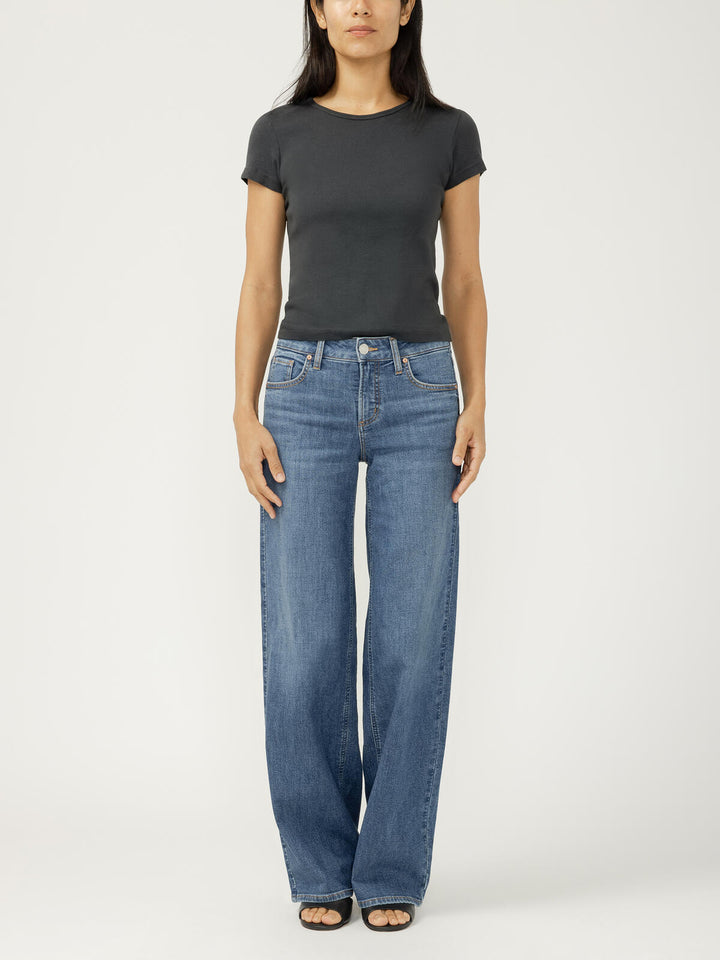 Silver Suki Mid Rise Knit Flex Jean -31"