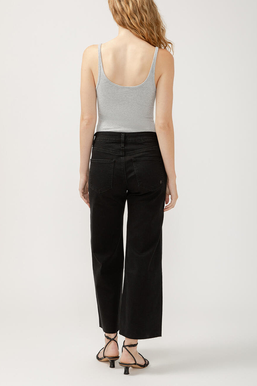 Silver Suki Ankle Wide Leg Jean (Black)