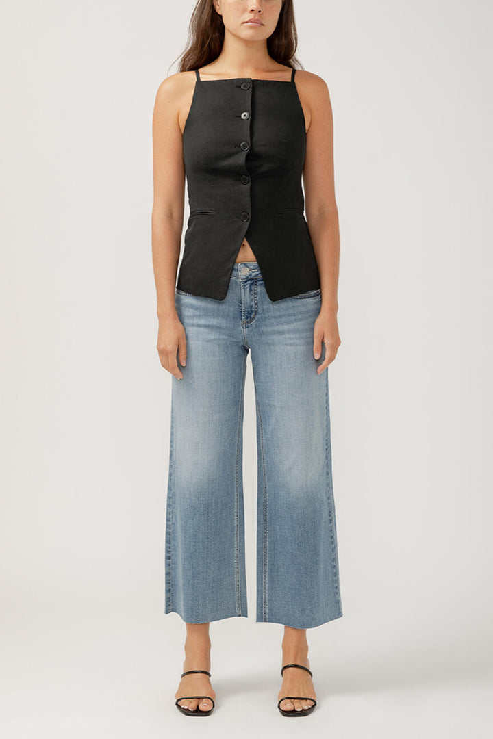 Silver Suki Ankle Wide Leg Jean (Indigo)