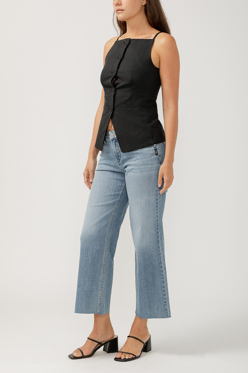 Silver Suki Ankle Wide Leg Jean (Indigo)