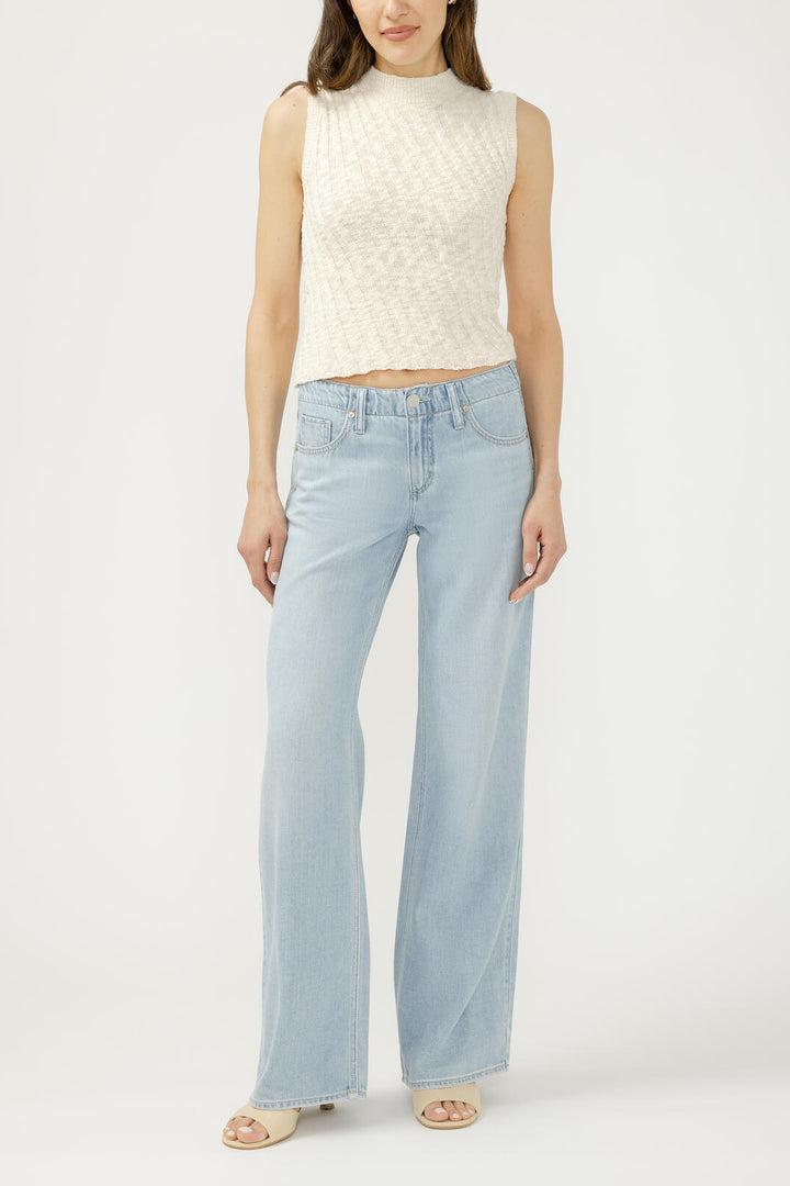 Silver Suki Mid Rise Wide Leg Jean - 33"