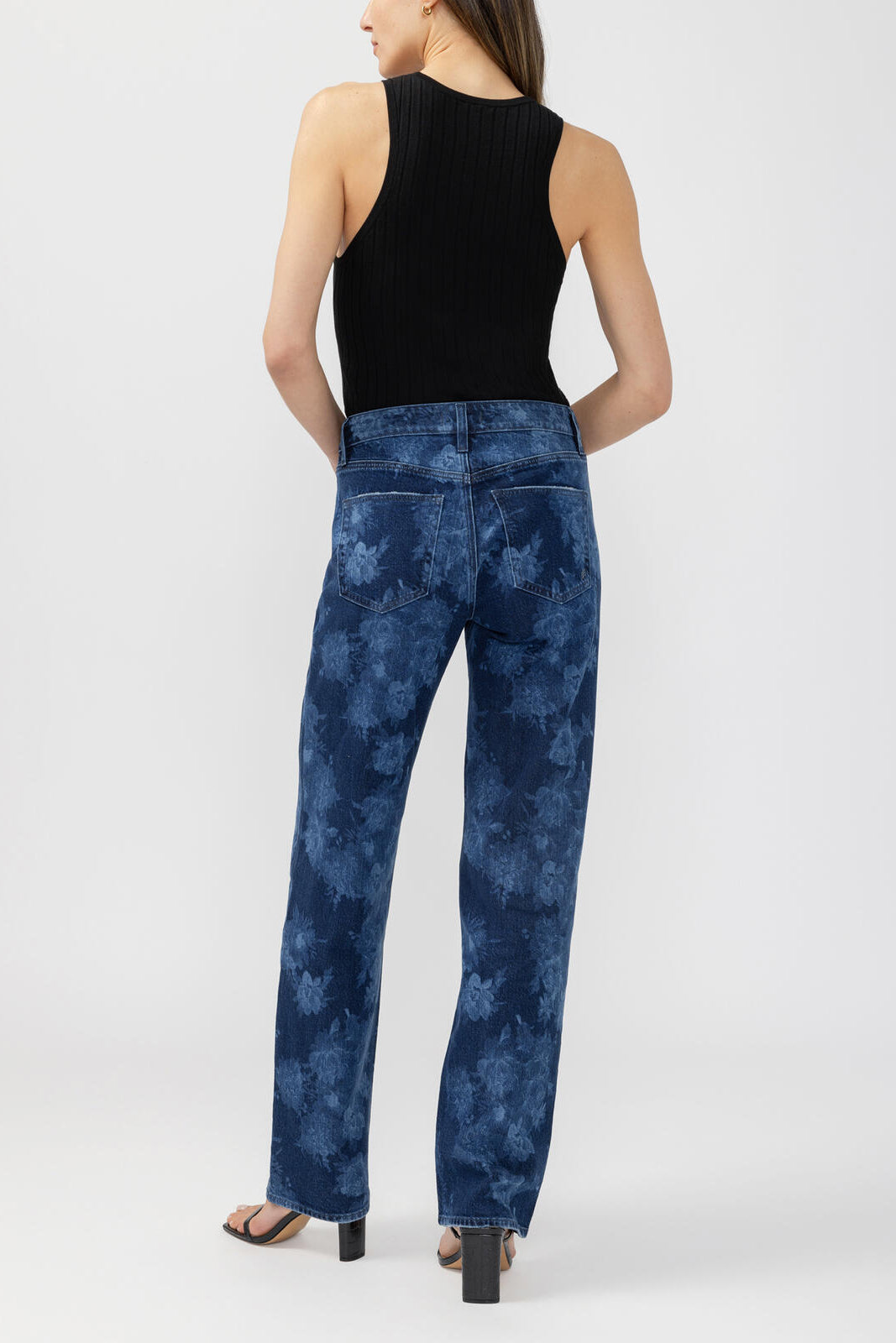Silver Avery Floral Straight Leg Jean