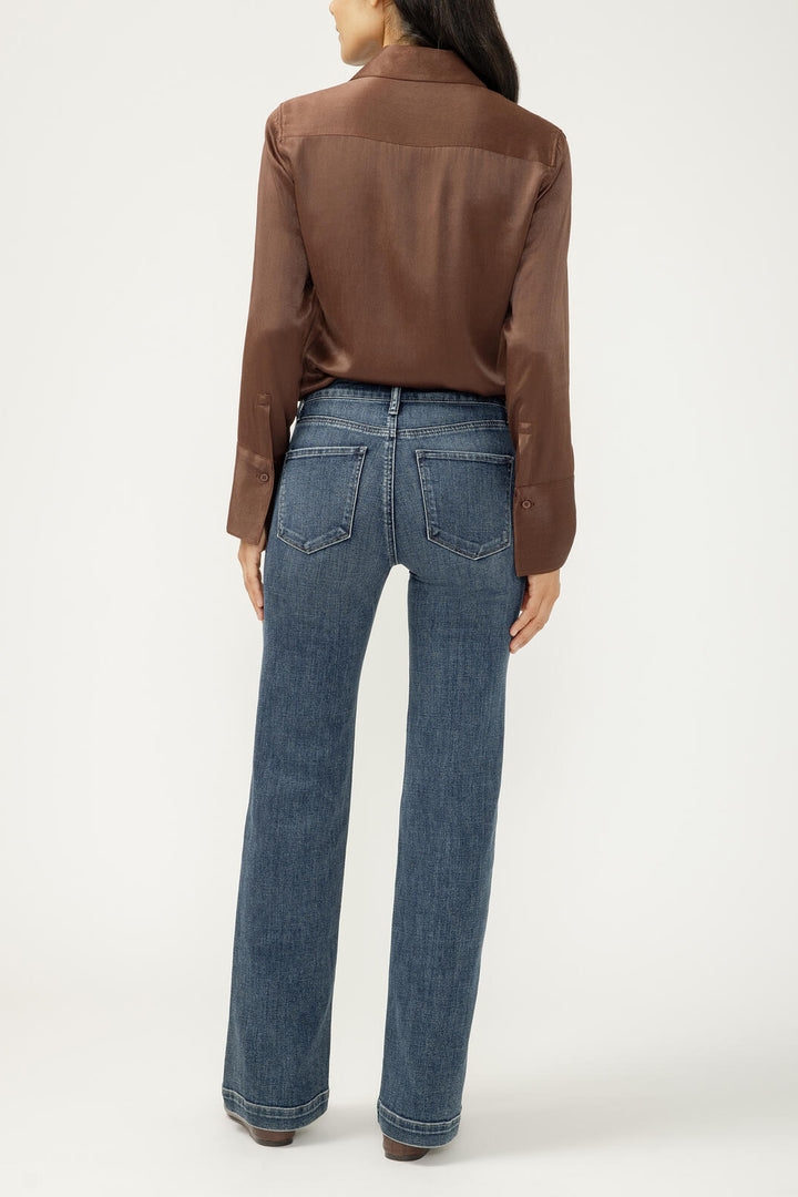 Silver Avery Luxe Stretch Trouser (Mid Wash) - 31"