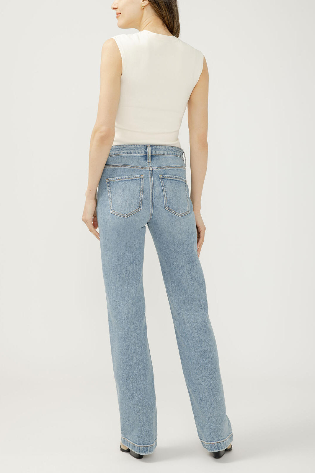 Silver Avery High Rise Pocket Trouser