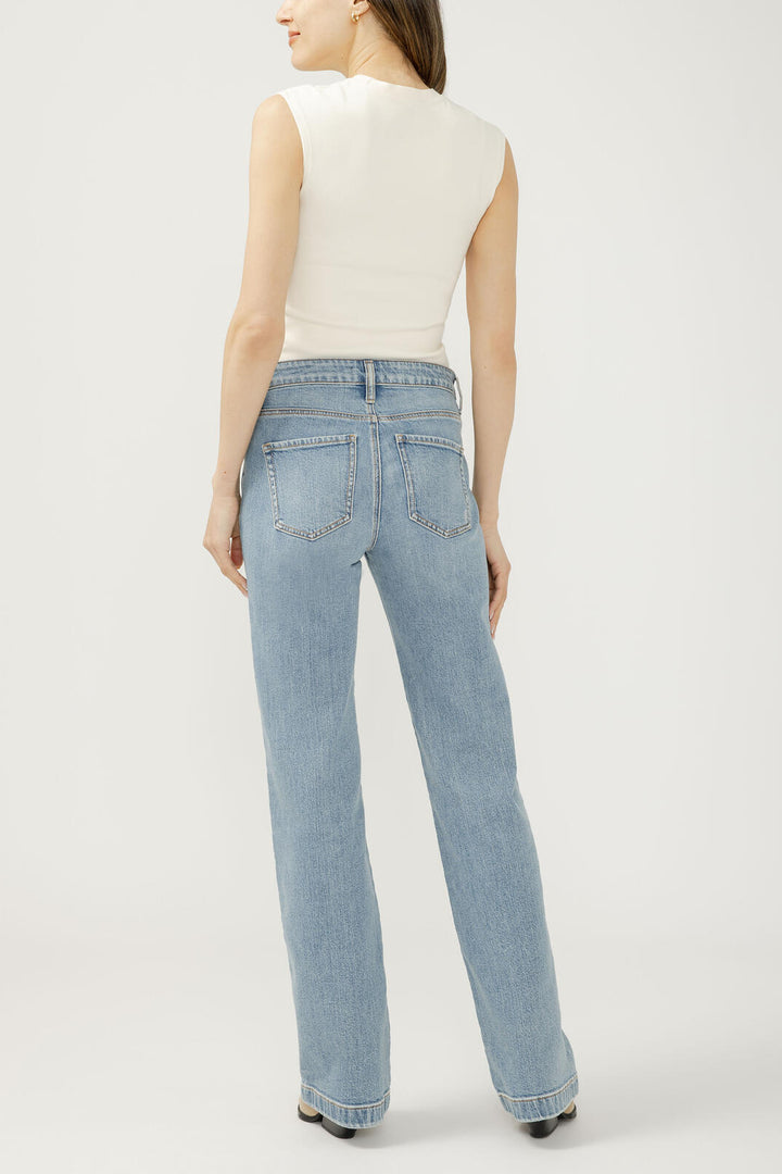 Silver Avery High Rise Pocket Trouser