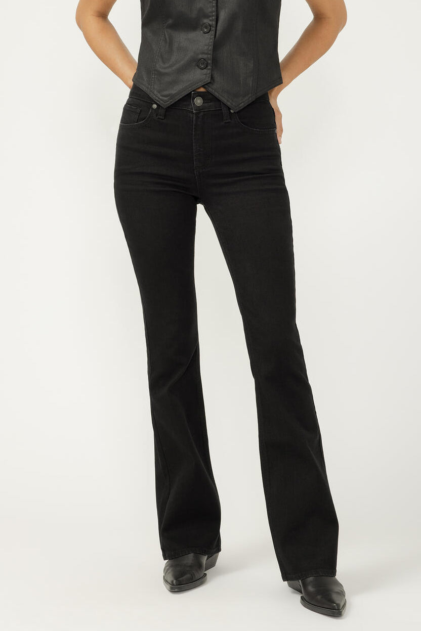 Silver Avery Luxe Stretch Bootcut 35" (Black)