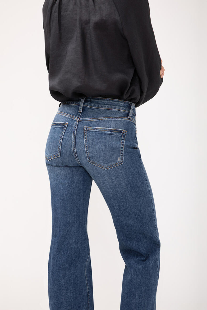 Silver Avery High Rise Trouser 33" (Mid Wash)
