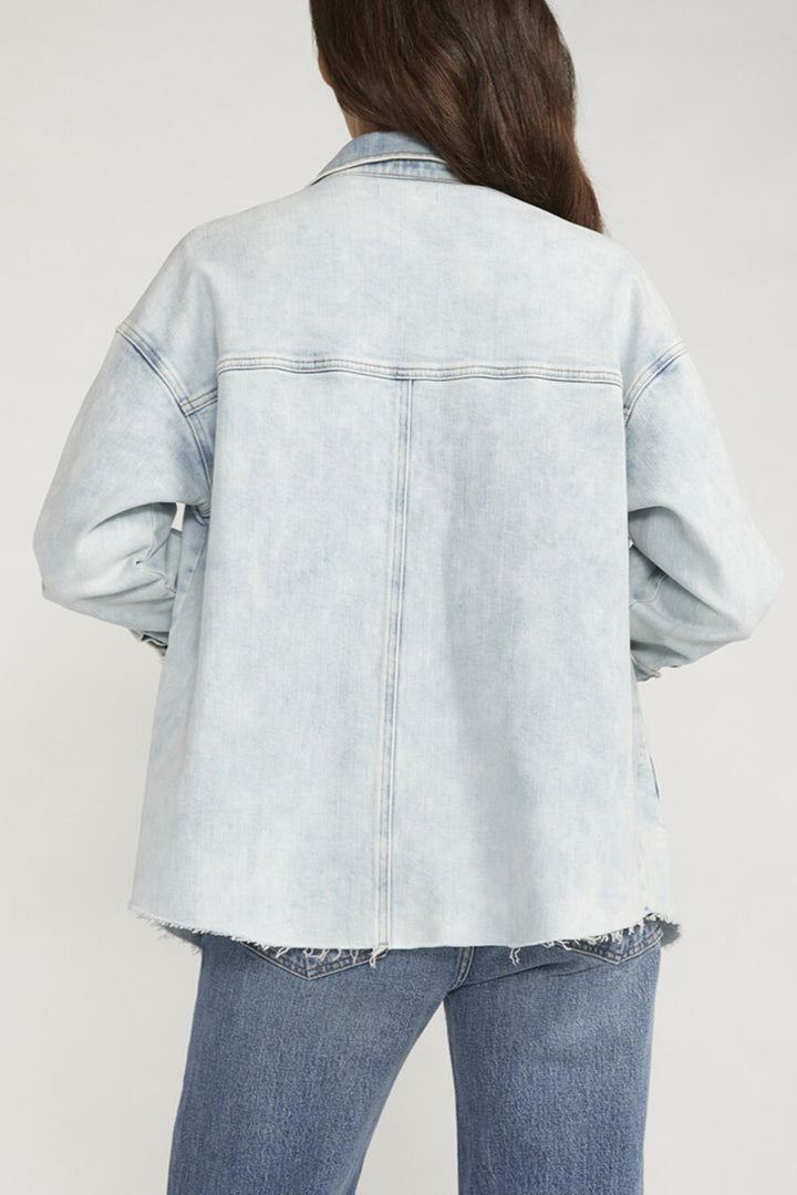 Silver Denim Shacket