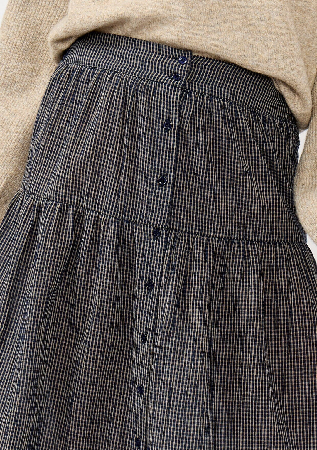 Lovestitch Checkered Cotton Skirt