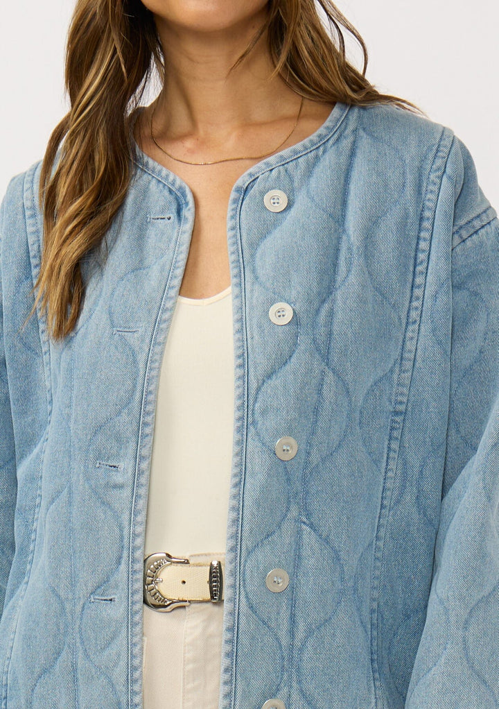 Lovestitch Quilted Denim Jacket