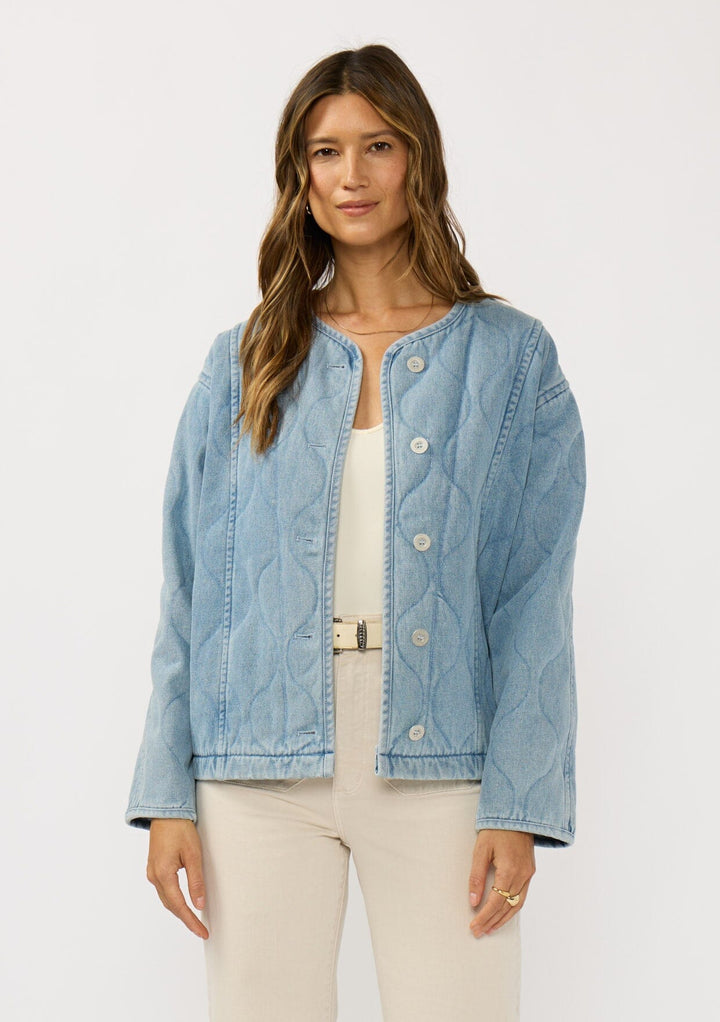 Lovestitch Quilted Denim Jacket