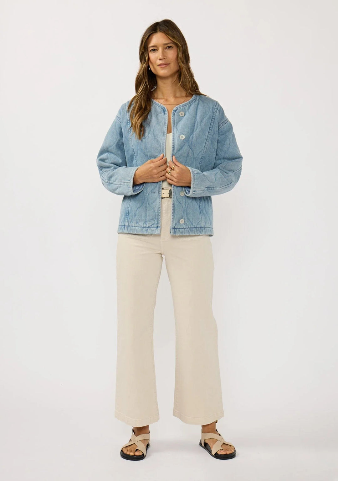 Lovestitch Quilted Denim Jacket