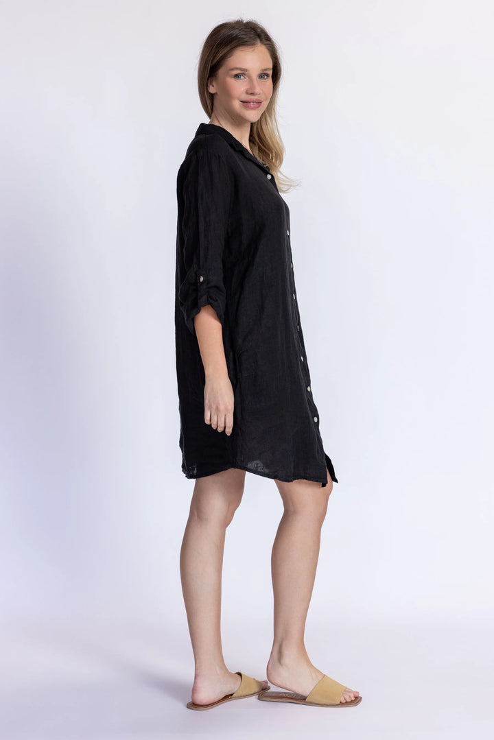 Meo Linen Florence Cardigan (Black)