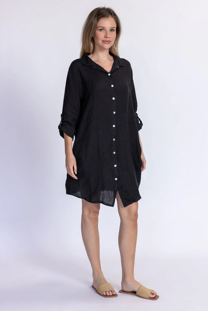Meo Linen Florence Cardigan (Black)