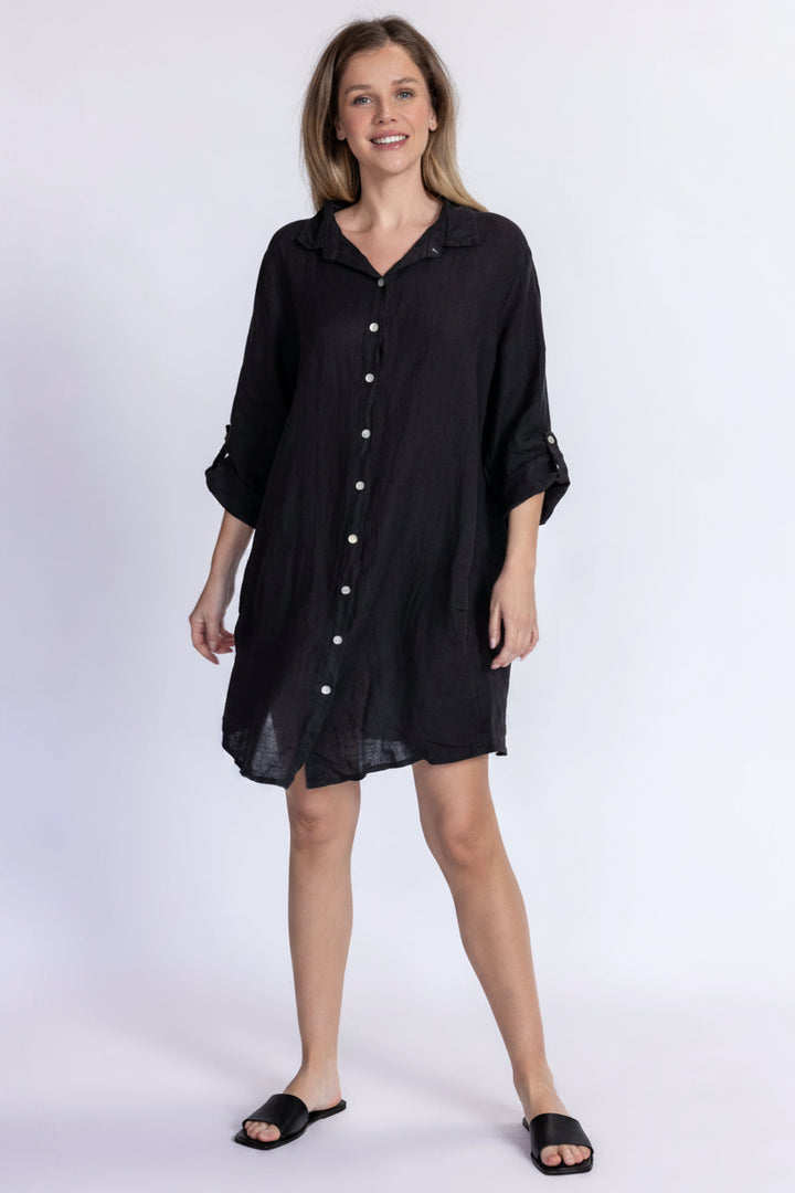Meo Linen Florence Cardigan (Black)