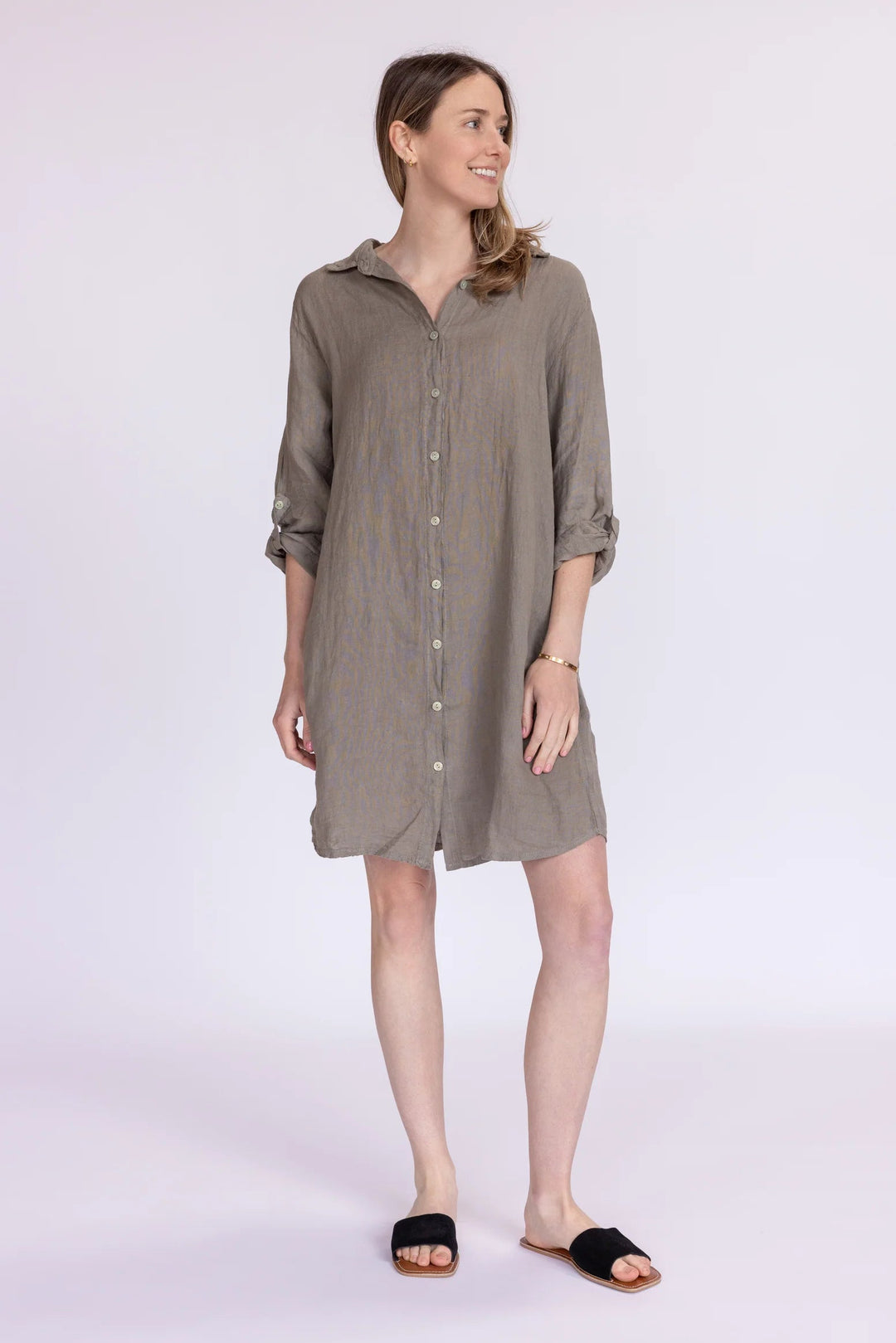 Meo Linen Florence Cardigan (Taupe)