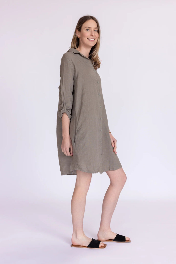 Meo Linen Florence Cardigan (Taupe)