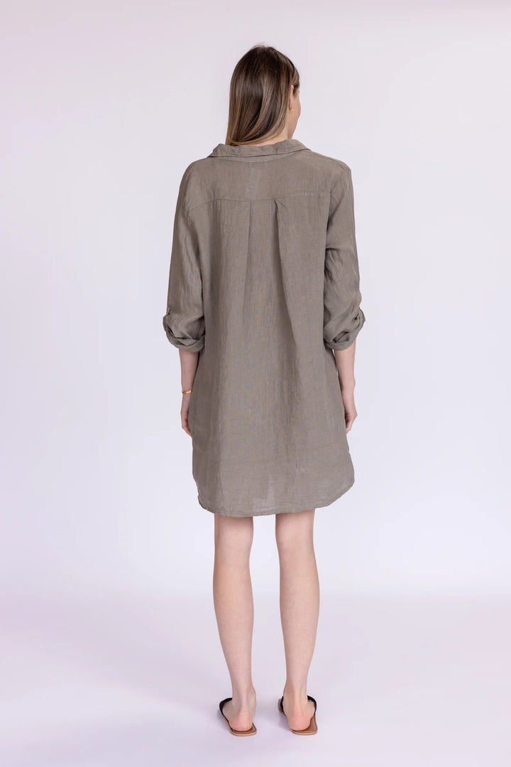 Meo Linen Florence Cardigan (Taupe)