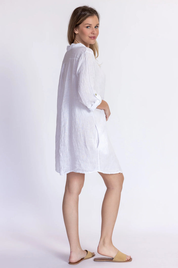 Meo Linen Florence Cardigan (White)