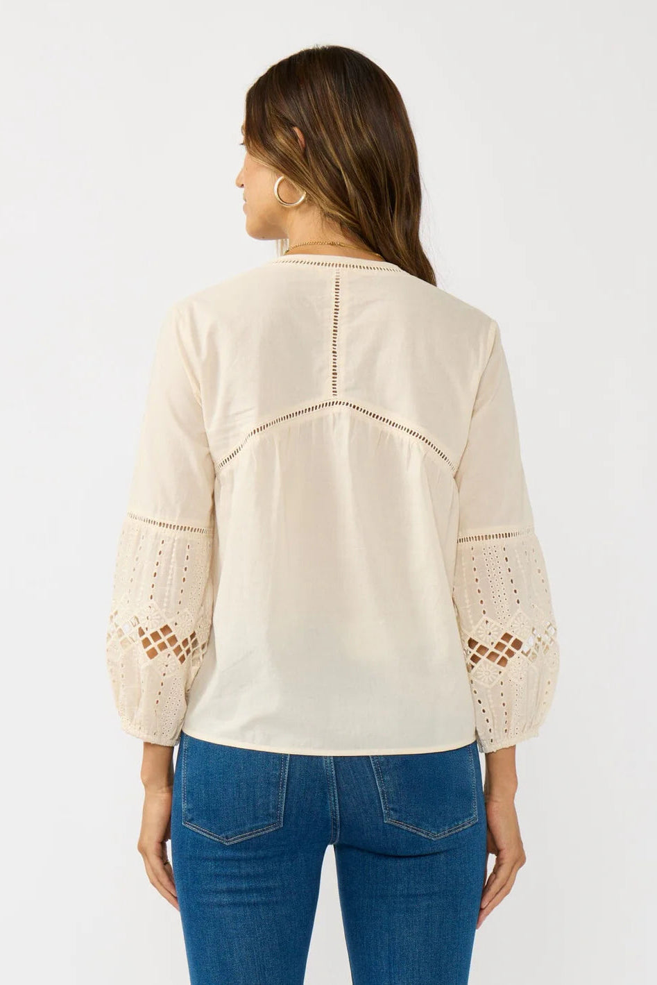 Lovestitch Rosalia Tie Front Top (Natural)