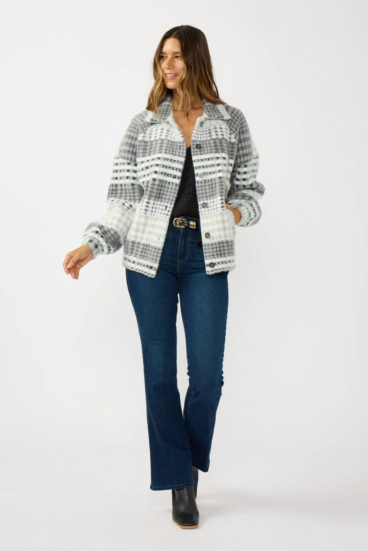 Lovestitch Ashford Fuzzy Plaid Jacket