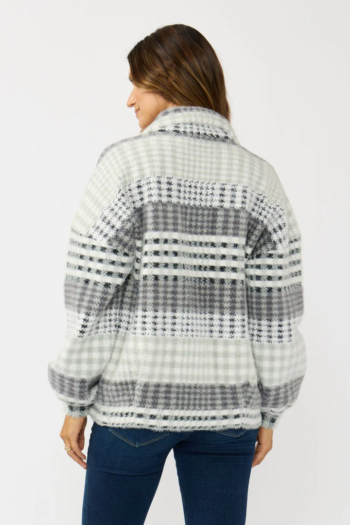 Lovestitch Ashford Fuzzy Plaid Jacket