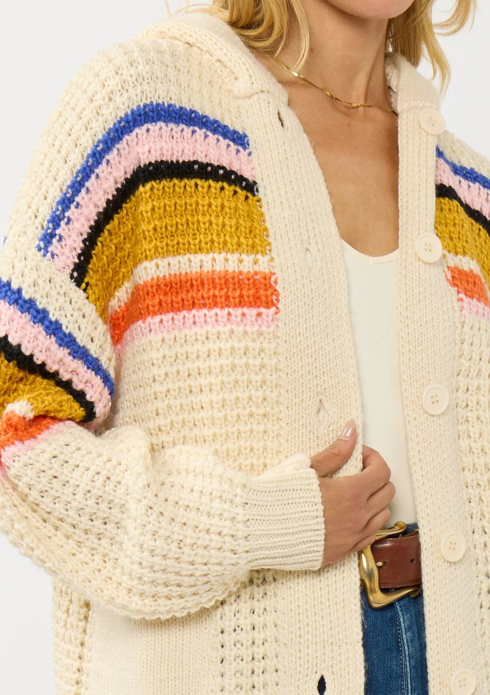 Lovestitch Highland Striped Cardigan