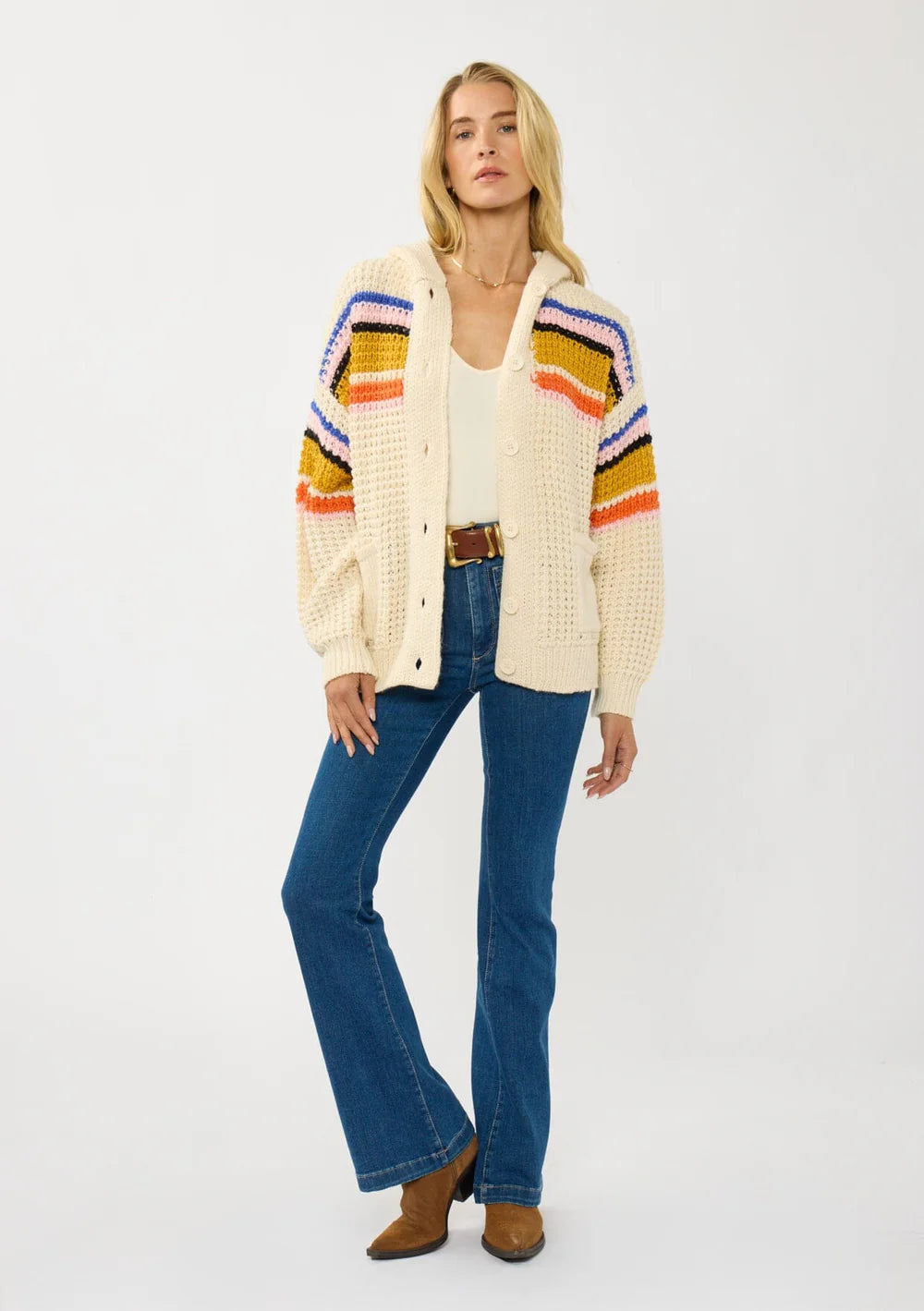 Lovestitch Highland Striped Cardigan